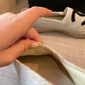 Chanel black & white tweed espadrilles